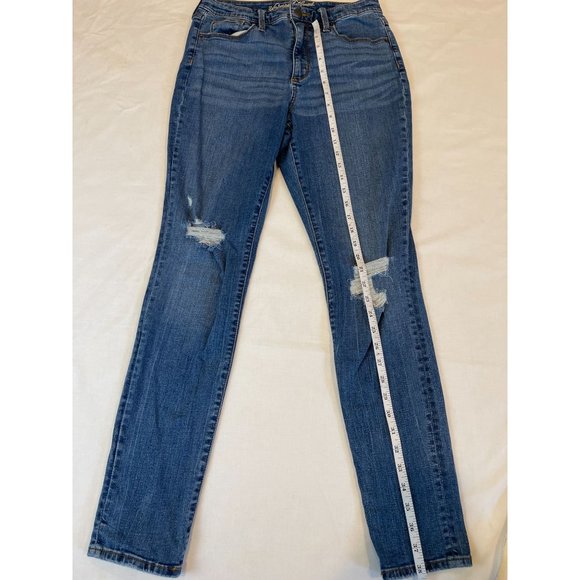 Universal Thread Womens Jeans Skinny Leg High Rise Distressed Cotton Blue 8/29R - Picture 5 of 11